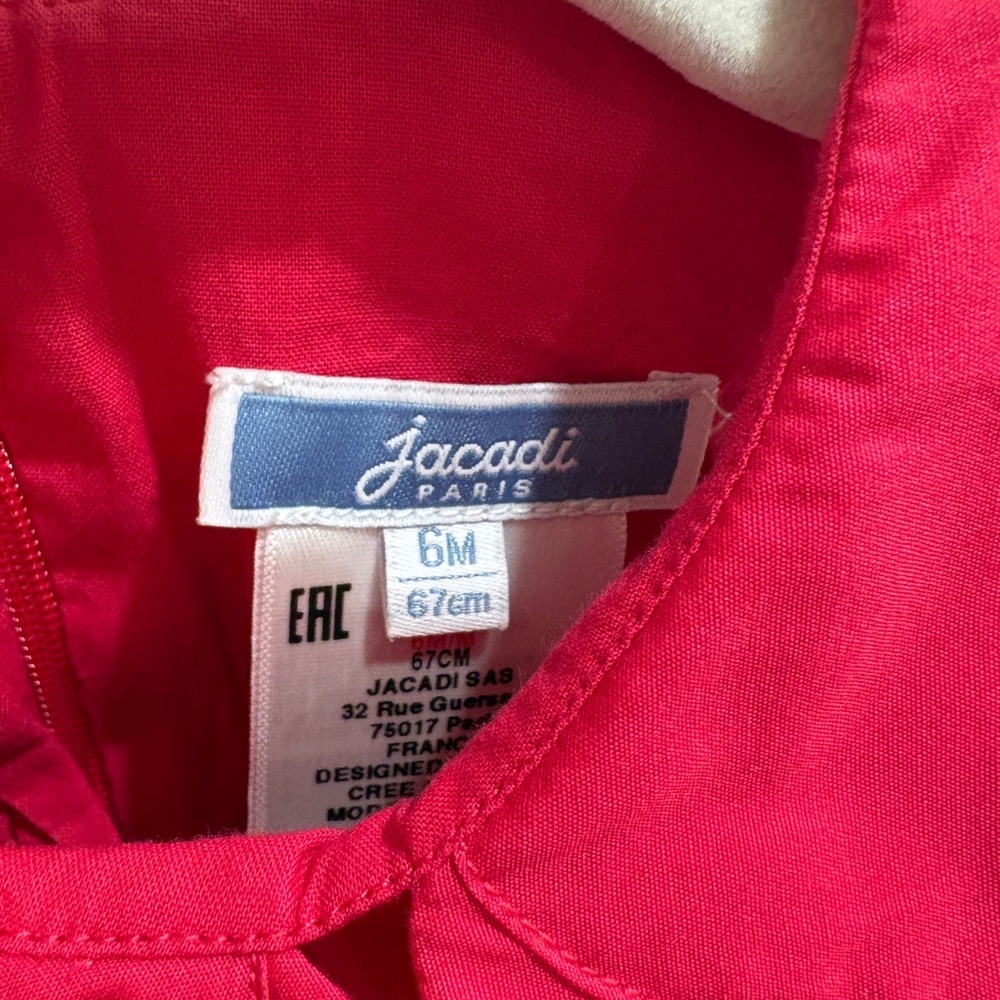 Jacadi Baby Dress in Vibrant Pink - Picture 2 of 4